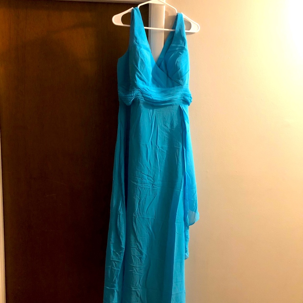 Malibu blue bridal party dress